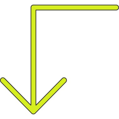 Sarı bir okun vektör illüstrasyonu