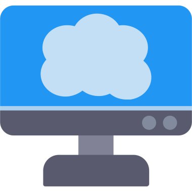 ağ bulut hesaplama simgesi - taslak biçimi