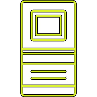 Boş ekran simgesi olan akıllı telefon. akıllı telefon ekran vektör simgesi düz renk ağı izole