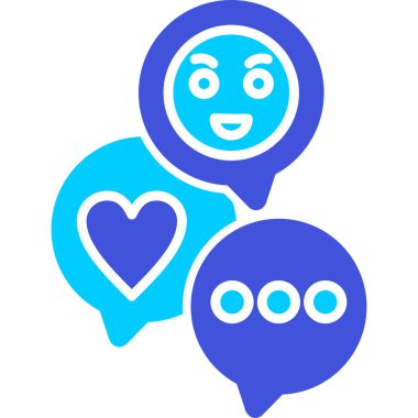 Konuş. Web simgesi basit illüstrasyon