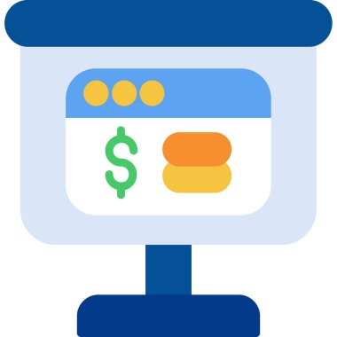 Dolar. Web simgesi basit illüstrasyon