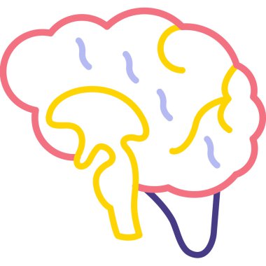 Dondurmalı beyin, illüstrasyon, beyaz arka planda vektör.