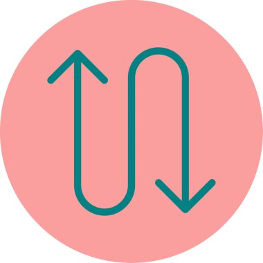 Ok simgesi. Web için yön vektör simgesinin basit illüstrasyonu