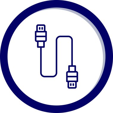 Kablo simgesinin vektör illüstrasyonu