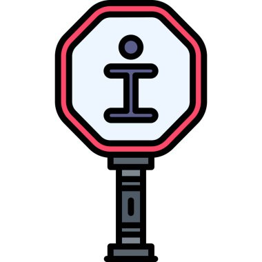 Trafik konisi simgesi. anahat yol trafik vektörü simgesi rengi izole edildi