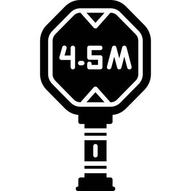 Siyah ve beyaz spor simgesinin gösterimi