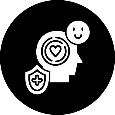 Bir kalp ve kadının vektör çizimi