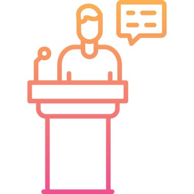 Görüşme. Web simgesi basit illüstrasyon