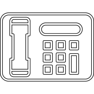 Hesap makinesi matematik hesap makinesi çizgisi simge vektör çizimi tasarımı