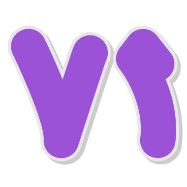 Y harfi çizgi film alfabe vektör çizimi