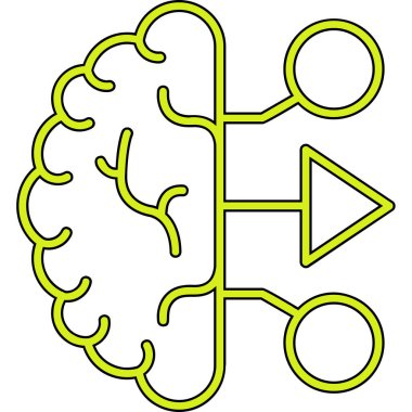 Çizgi film beyninin vektör çizimi