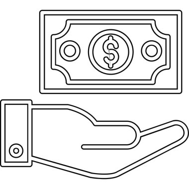 Dolar madeni para ve dolar simgesi, vektör tasarımı