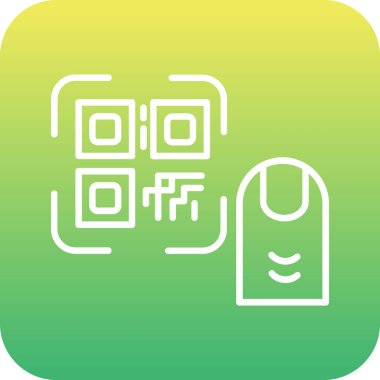 Vektör taraması, tarama kodu simgesi