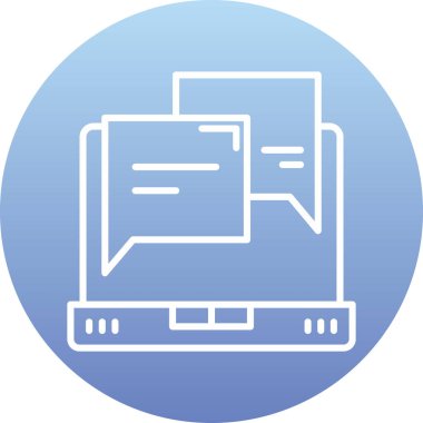 Mesaj var. Web simgesi basit illüstrasyon