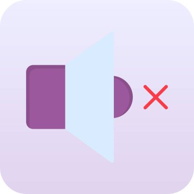 sessiz ses simgesi pürüzsüz bir şekilde