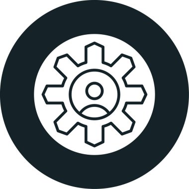 dişli simgesi vektör illüstrasyonu