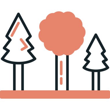 ağaç simgesi, modern vektör illüstrasyonu