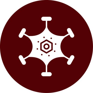 Bir virüs simgesinin vektör illüstrasyonu