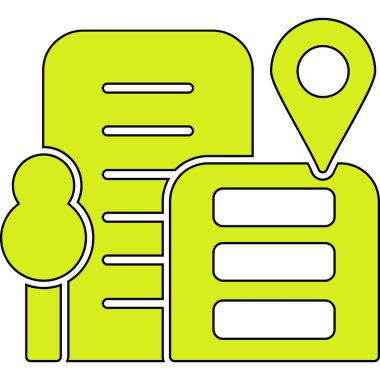 Harita iğnesi. Basit resimleme