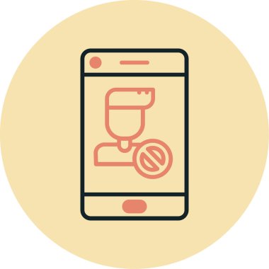 Cep telefonu. Web simgesi basit illüstrasyon