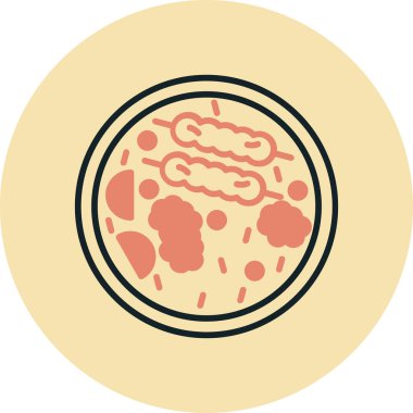 Modern yiyecek simgesinin vektör çizimi