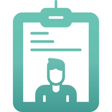 Kimlik kartı. Web simgesi basit illüstrasyon