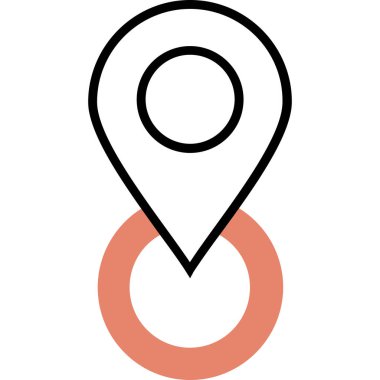 konum simgesi vektör illüstrasyonu