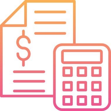 Hesap makinesi. Web simgesi basit illüstrasyon