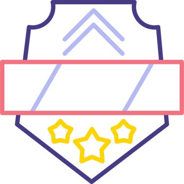 Rozet. Web simgesi basit illüstrasyon