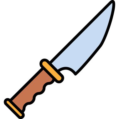 sword icon. outline illustration of knife vector icons for web