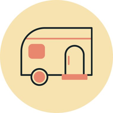 Otobüs. Web simgesi basit illüstrasyon