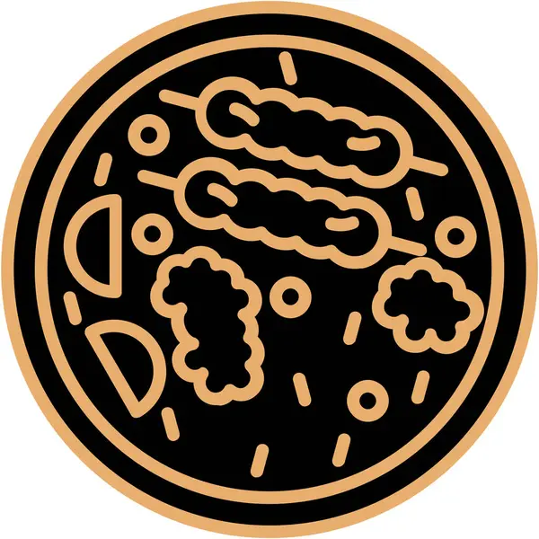 Yemek. Web simgesi basit illüstrasyon