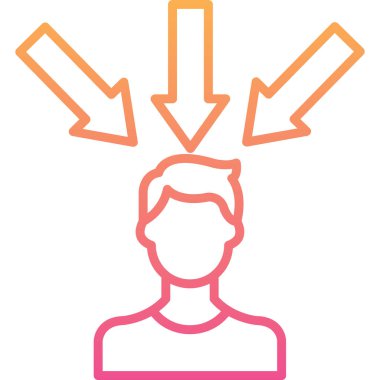 ok simgesi vektör illüstrasyonlu adam