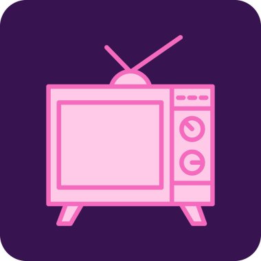 Televizyon. Web simgesi basit illüstrasyon