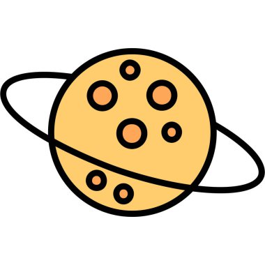 Çizgi film uzay simgesinin vektör illüstrasyonu