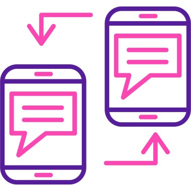 Sohbet simgesi vektör illüstrasyonu