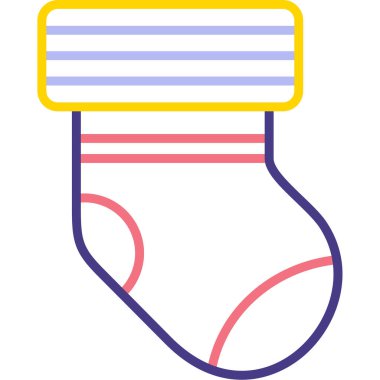 Bebek çorap simge vektör çizim