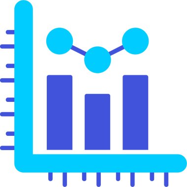 İş grafiğinin vektör illüstrasyonu modern simge