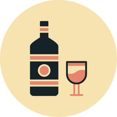 alcohol bottle vector illustration