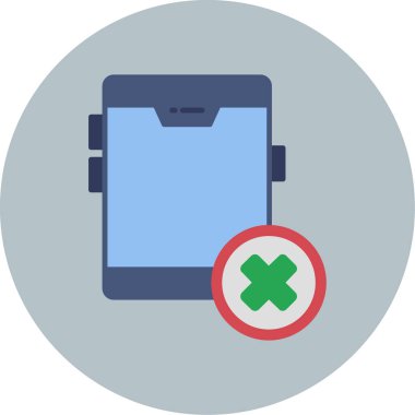 mobil aygıt düz simgesi