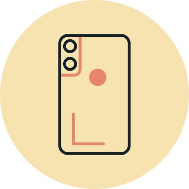 Bir smartphone simge vektör çizim