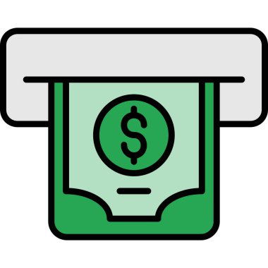 Banka kartı simgesi vektör çizimi çizimi