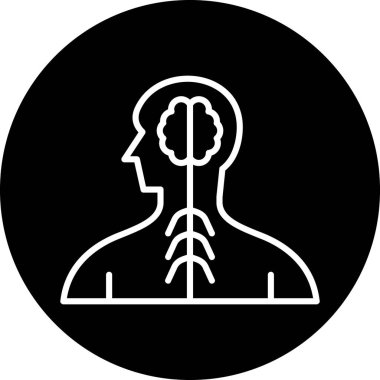 İnsan kafası simgesinin vektör illüstrasyonu