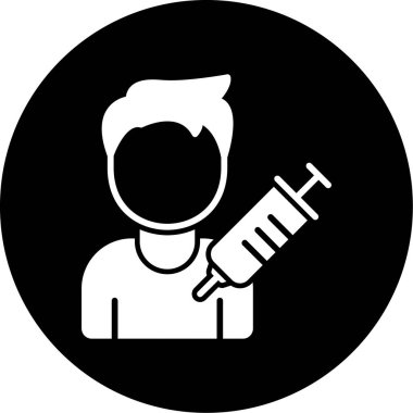 Şırınga simgesinin vektör illüstrasyonu