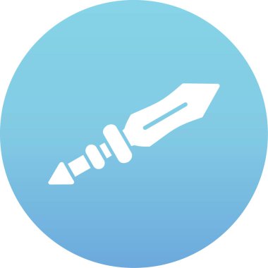 Bir bıçak simgesinin vektör illüstrasyonu