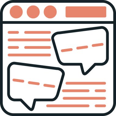 Konuş. Web simgesi basit illüstrasyon