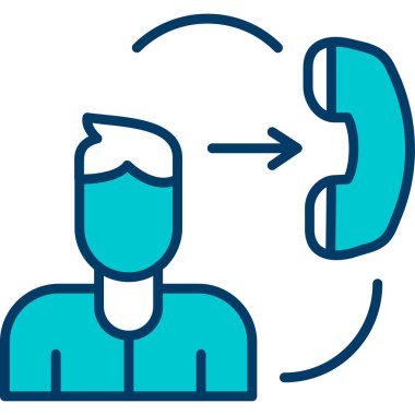 Çağrı merkezi simgesi. vektör illüstrasyonu