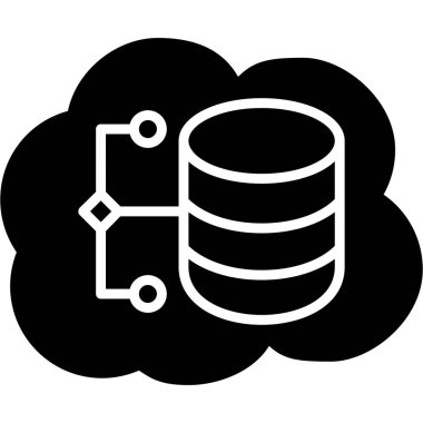 Bulut hesaplama simgesi vektör illüstrasyonu