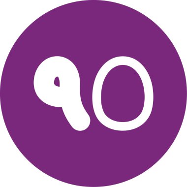 Dokuz numaralı simge, vektör illüstrasyonu