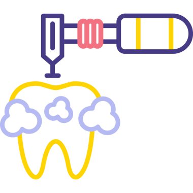 Diş sağlığı ikonu vektör özeti çizimi